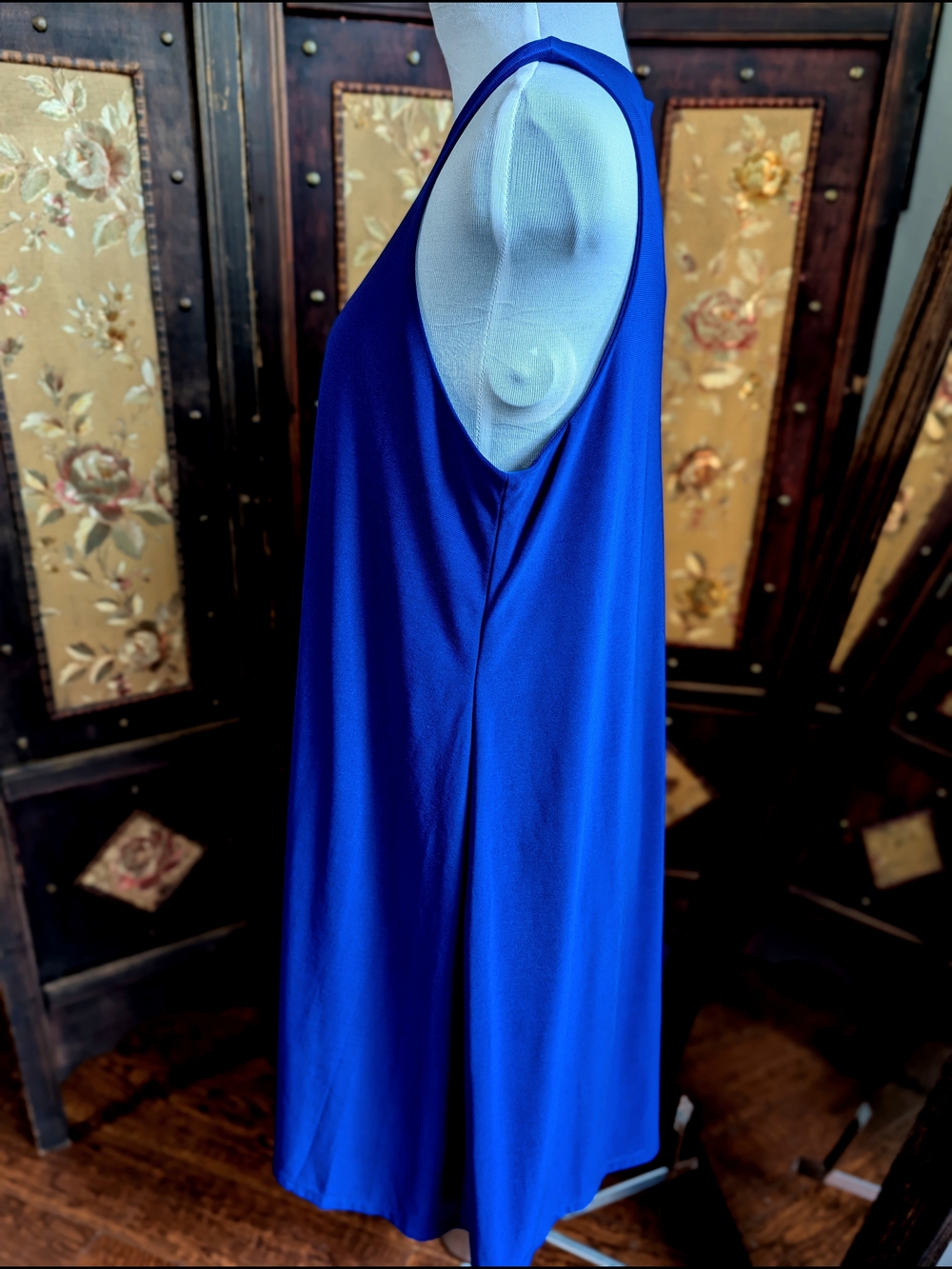 Ralph Lauren Sleeveless Midi Dress Size 10 in Dark Purple Flowy Party Wedding - Picture 2 of 8